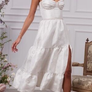 V Chapman Lorenza Dress White